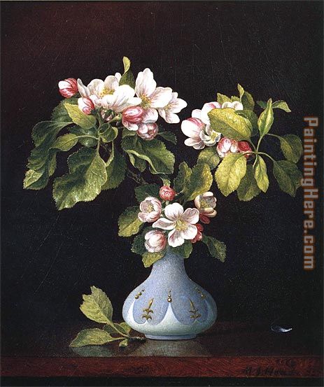 Apple Blossoms in a Vase painting - Martin Johnson Heade Apple Blossoms in a Vase art painting